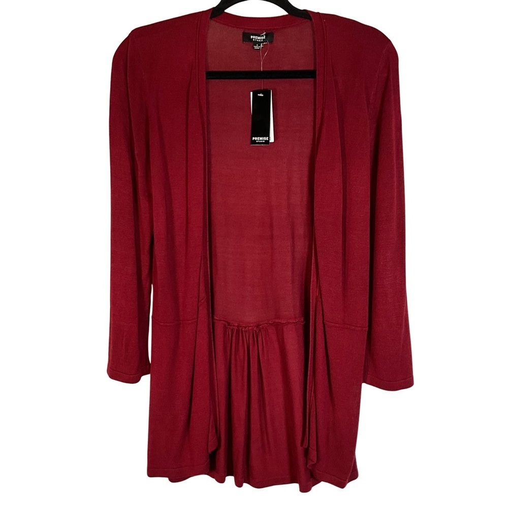 Premise Cardigan Size S Red Long Sleeve